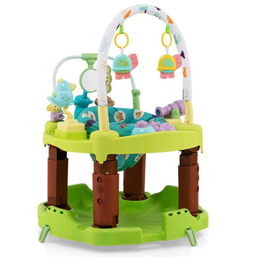 3-in-1 Baby Activity Center with 3-position for 0-24 Months-Green - Color: Green