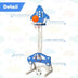 3-in-1 Basketball Hoop for Kids Adjustable Height Playset with Balls-Blue - Minihomy