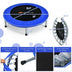 38 Inch Mini Folding Trampoline Portable Leisure Fitness Backboard-Blue - Color: Blue - Minihomy