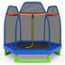 7 Feet Kids Recreational Bounce Jumper Trampoline-Blue - Color: Blue - Minihomy