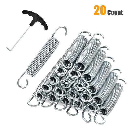 5.5 Inch Rustproof Galvanized Steel Replacement Trampoline Elasticity Springs - Color: Silver - Size: M - Minihomy