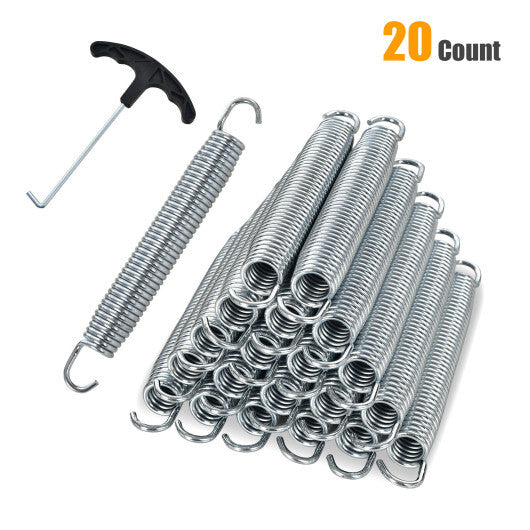 5.5 Inch/7 Inch Rustproof Galvanized Steel Replacement Trampoline Elasticity Springs-7" - Color: Silver - Size: L - Minihomy