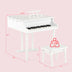 30-Key Kids Piano Keyboard Toy with Bench Piano Lid and Music Rack-White - Color: White - Minihomy