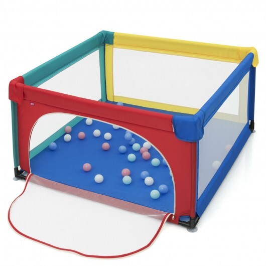 Large Safety Play Center Yard with 50 Balls for Baby Infant-Multicolor - Color: Multicolor