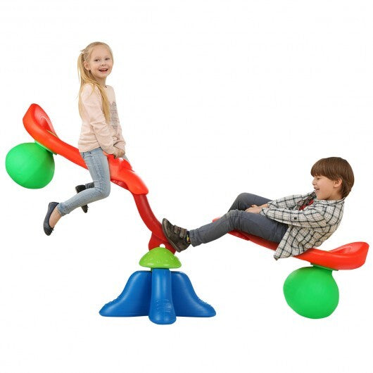 Kid's Seesaw 360 Degree Spinning Teeter - Color: Red - Minihomy