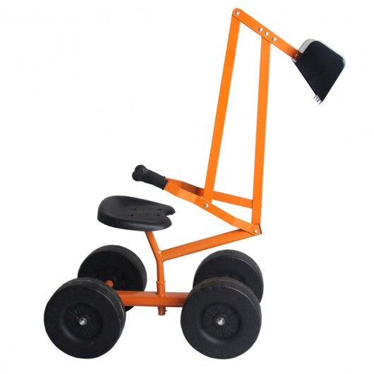 Heavy Duty Kid Ride-on Sand Digger Digging Excavator - Color: Orange - Minihomy