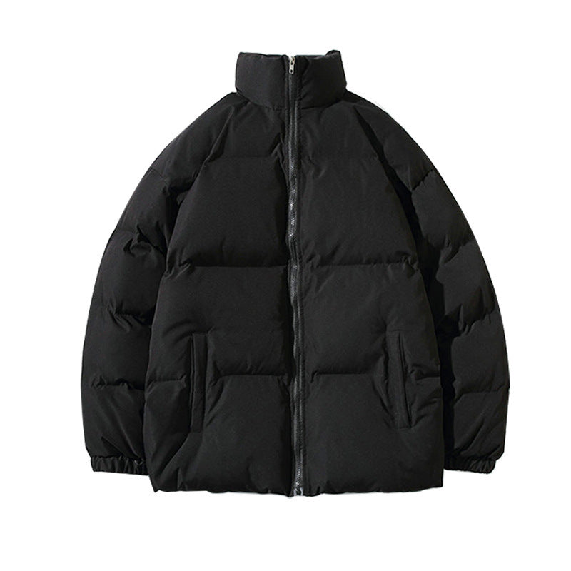 Men's Casual Simple Solid Color Thick Padded Coat Loose Version - Minihomy