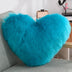 Pillows Heart Shape Long Plush Fluffy Shaggy Cushion Cover - Minihomy