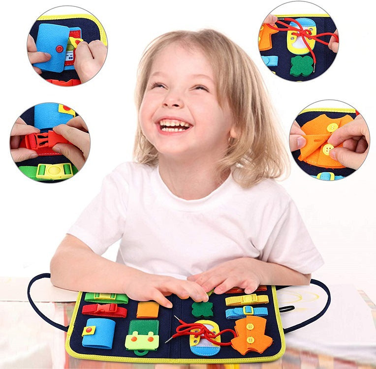 Children's Busy Board Dressing And Buttoning Learning Baby Early Education Learning Toy