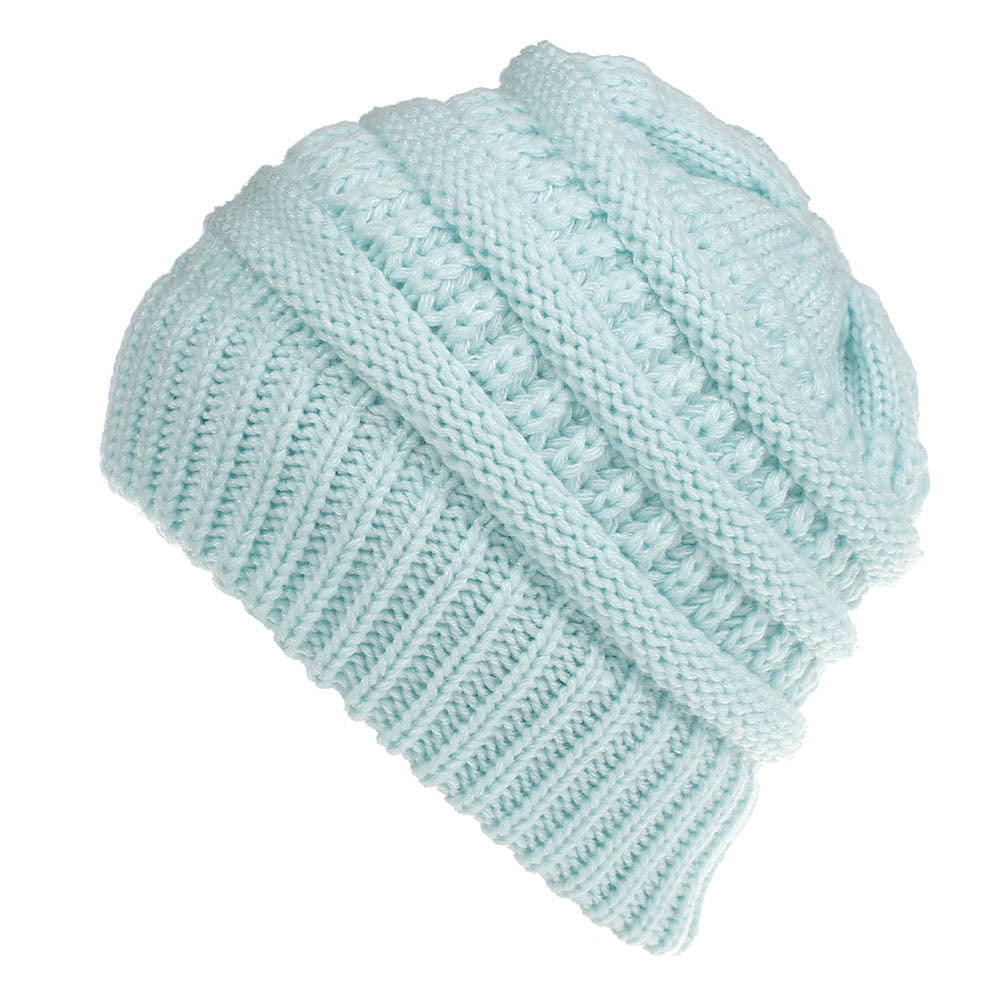 Women's Solid Color Wool Knitted Hat