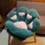 Cute Cat Paw Back Pillows Plush Chair Cushion Animal Child Seat Cushion Sofa Mat Home Sofa Indoor Floor Winter Decor Gift - Minihomy