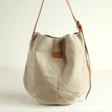 Commuter Single Shoulder Cotton And Linen Bag Large Capacity Inclined