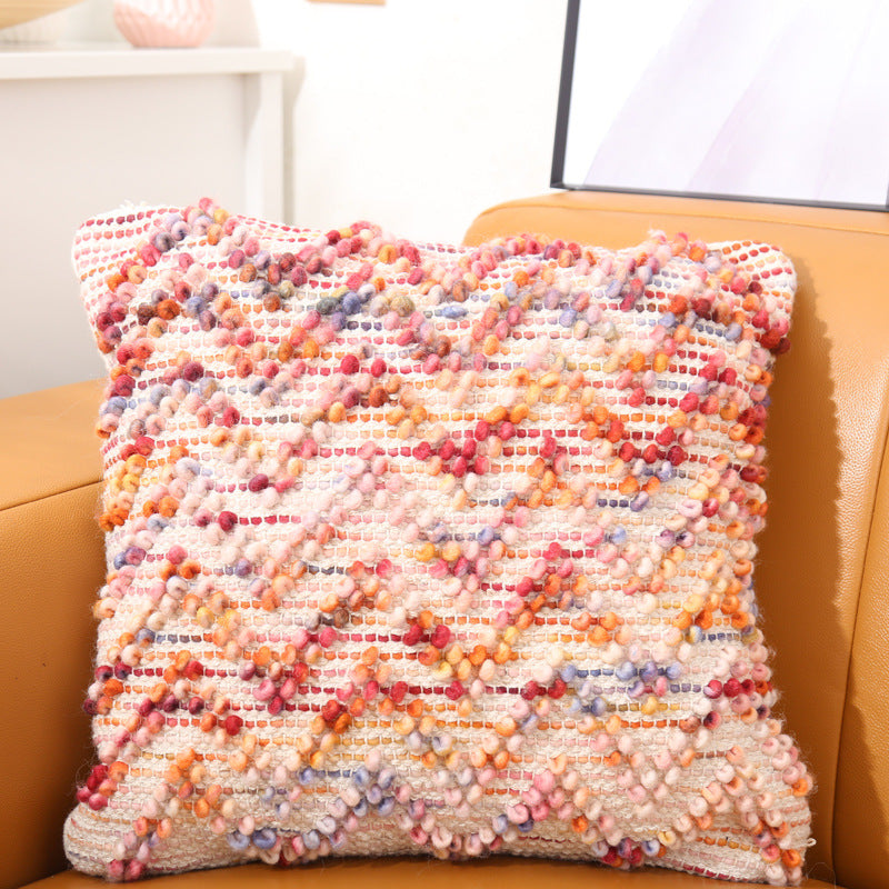 Ethnic Moroccan Style Hand-woven Wool Pillow - Minihomy