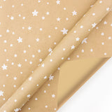 Kraft Paper Retro Christmas Tree Snowflake Gift Wrapping Paper