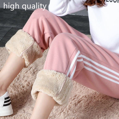 Women's plus fleece padded sweatpants