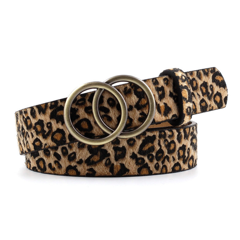 Cross-border Round Buckle Belt Women