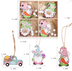 Easter Decorations Wooden Rabbit Car Charm - Minihomy