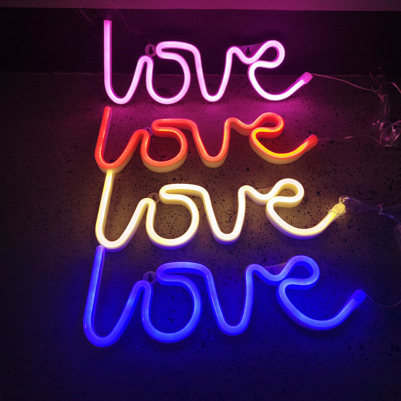 Love Shape Creative Trunk Proposal Decoration Christmas Atmosphere Party Lights