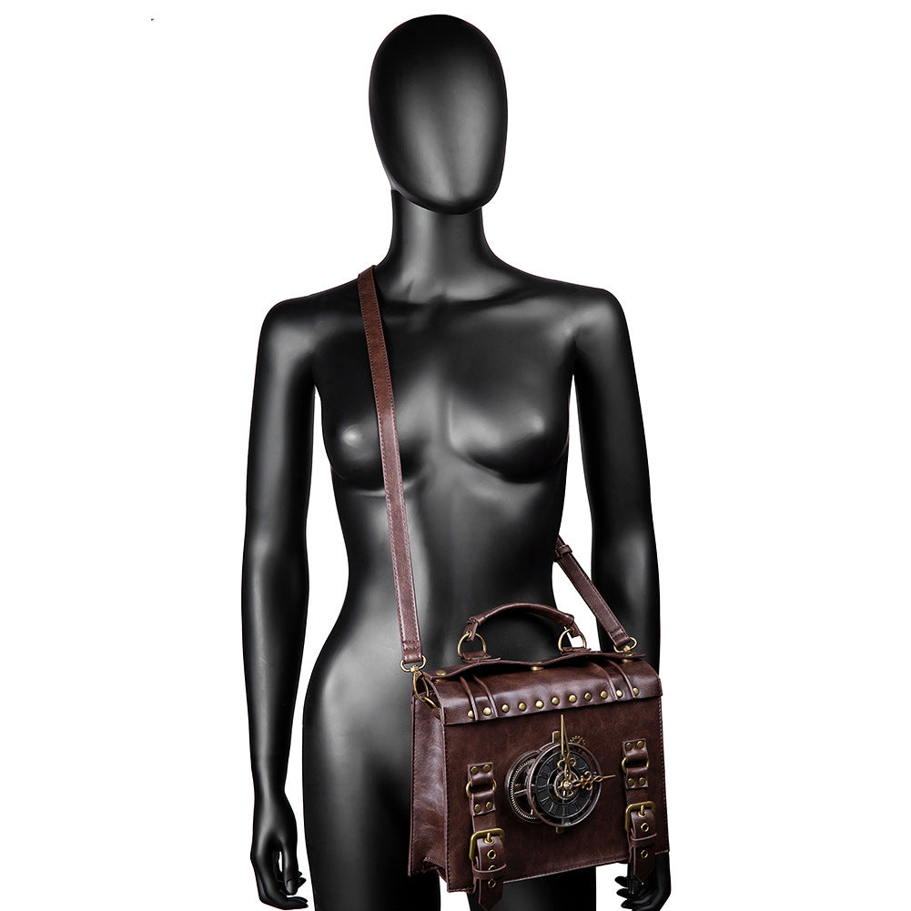 Women's Bag Steampunk Industrial Retro Style One-shoulder Diagonal Bag