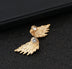 Angel Wings Women Earrings Inlaid Crystal Ear Jewelry Earring Party Gothic Feather Earrings Fashion Bijoux Gold Color