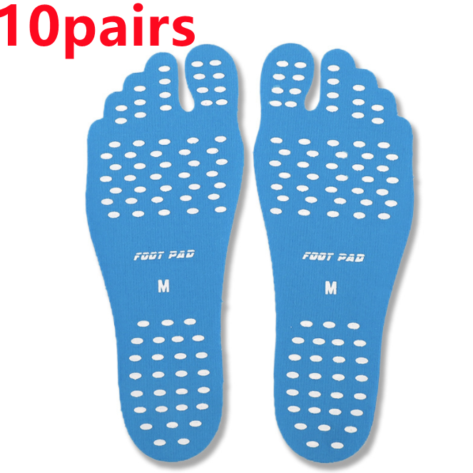 Beach Shoe Invisible Sticker Adhesive Beach Insoles Beach Pads SolesElastic Flexible Pool Barefoot Anti-slip Pads Men Women - Minihomy