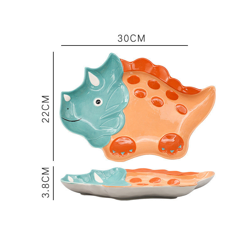 Creative Dinosaur Ceramic Japanese Cute Children's Tableware Set - Minihomy