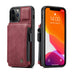 Frosted Retro Multifunctional Zipper Phone Case Flip Card