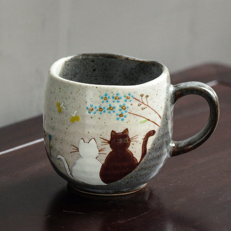 Household Milk Cup Hand-painted Mug Cat Coffee Cup Tea Cup