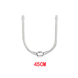 S925 Silver Snake Bone Chain Round Buckle Snake Bone Chain Necklace