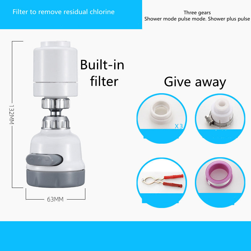 Extender Water Filter Tap Head Nozzle Activated Carbon Water Purifier - Minihomy