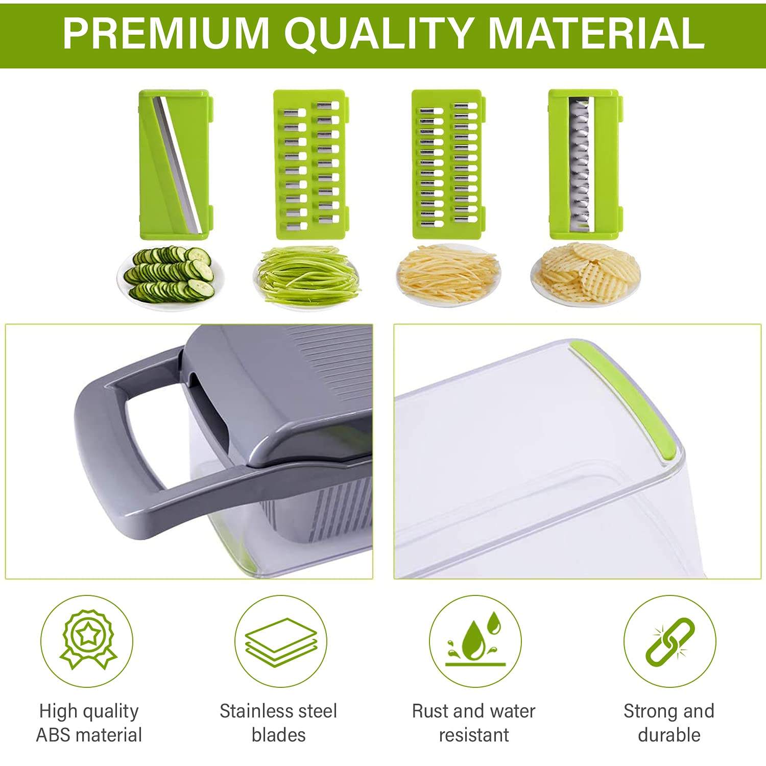 12 In 1 Manual Vegetable Chopper Kitchen Gadgets Food Chopper Onion Cutter Vegetable Slicer - Minihomy