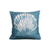 Blue Mediterranean Ocean Style Pillowcase Shell Starfish Coral Cushion - Minihomy