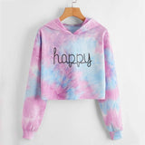 Hoodies Women Rainbow Tie Dye Print Women's Sweatshirt