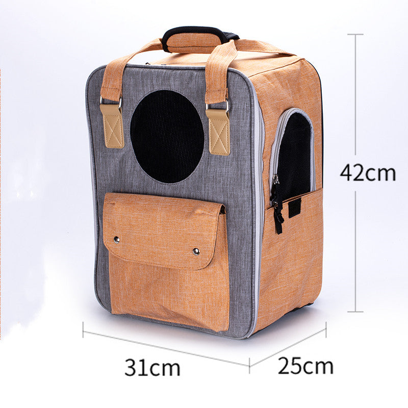 Outdoor Portable Summer Breathable Large-capacity Canvas Backpack Space Capsule - Minihomy