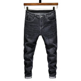 Fall And Winter Men's Small Feet Jeans Tide Brand Stretch