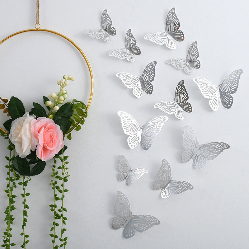 3d Three-dimensional Butterfly Wall Sticker Wall Decoration Sticker - Minihomy