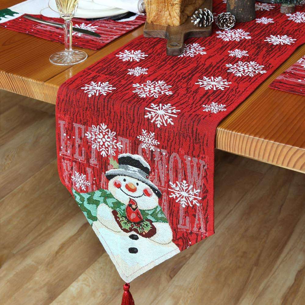 Christmas Tablecloth Decorations For Home Table Xmas Ornaments New Year Decor - Minihomy