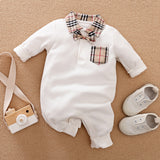 Gentleman's Baby Clothes Long-sleeved One-piece