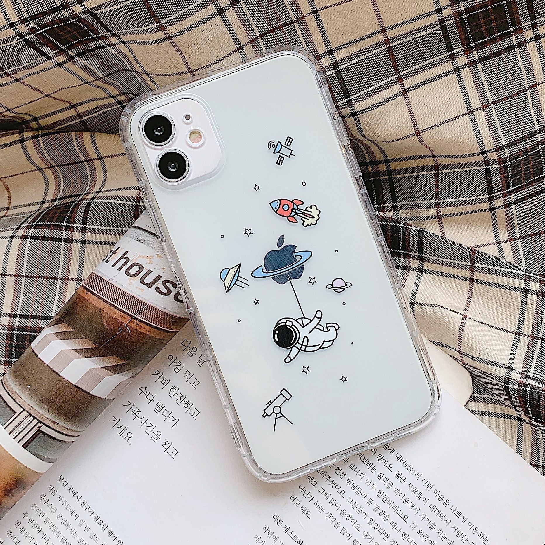 Creative Spaceman Transparent Cute Phone Case