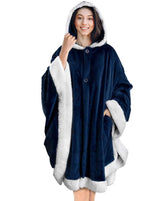 Flannel Double Pocket Soft Plush Cloak