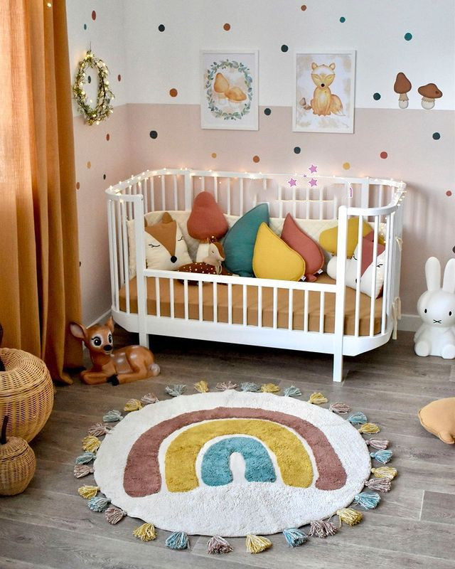 Tassel-trimmed Children's Carpet Play Crawling Mat