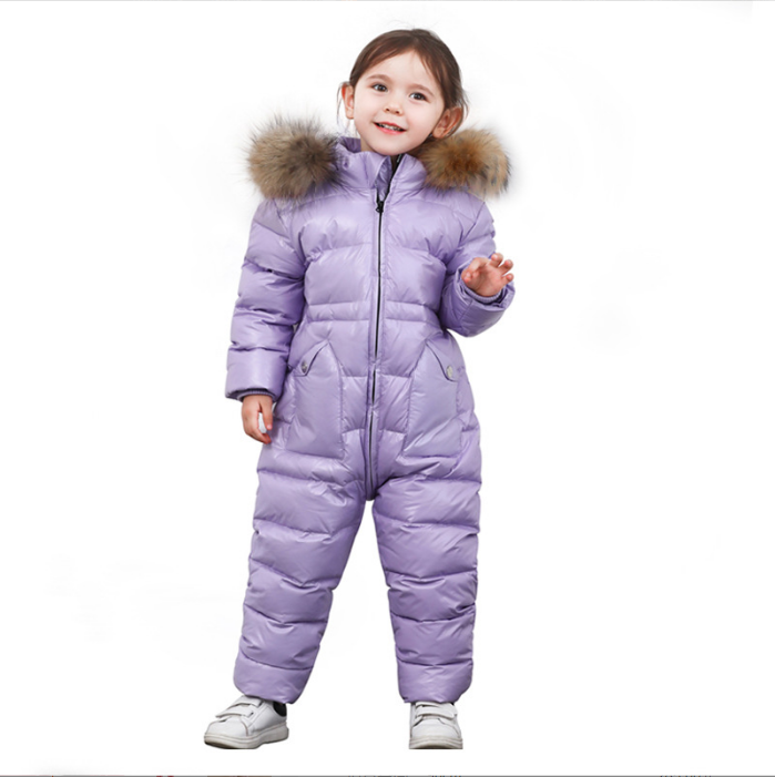 Children's Thick And Warm One-piece Down Jacket