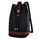 Drawstring Bucket Backpack Multifunctional Large Capacity Casual Canvas Bag