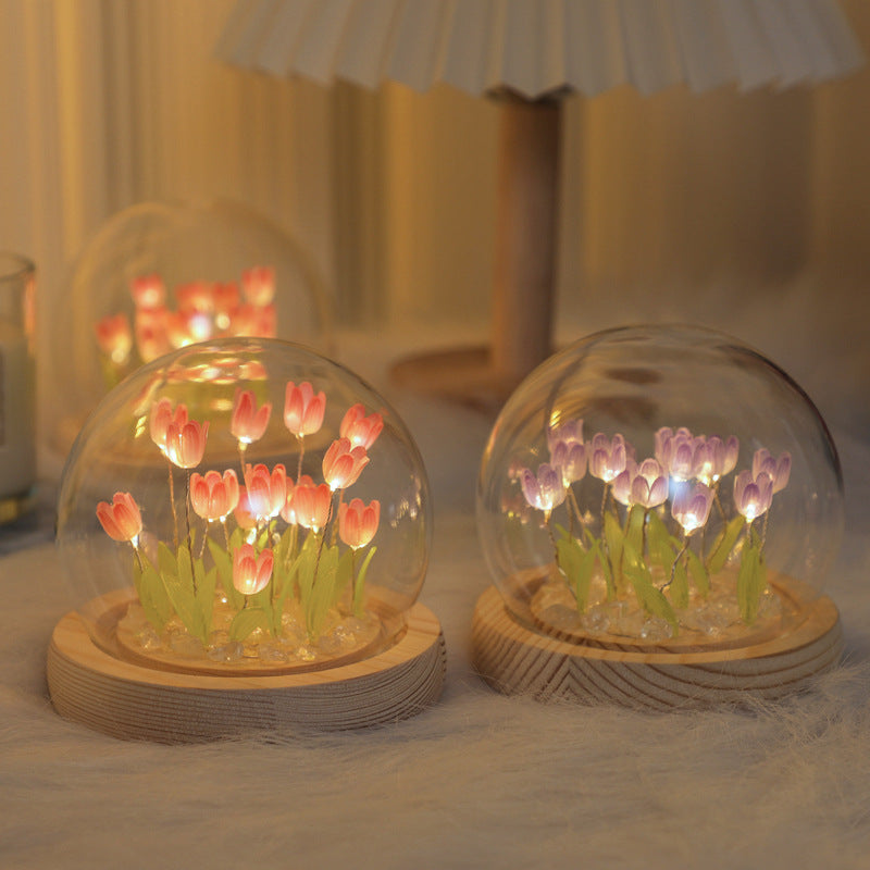 Handmade Tulip Night Light Bedside Ornament Home Decor