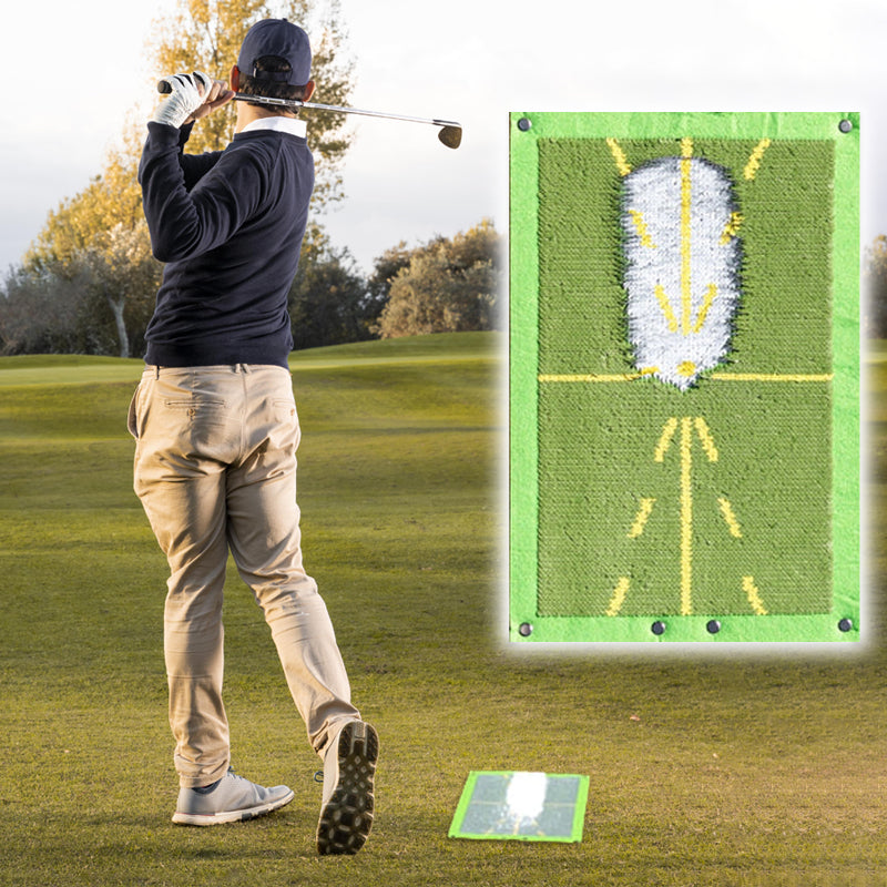 Portable Golf Training Mat For Swing Detection Batting Ball Trace Practice Pads