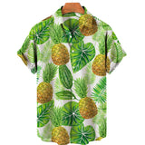 Casual Fruit Print Hawaiian Shirt For Men - Minihomy