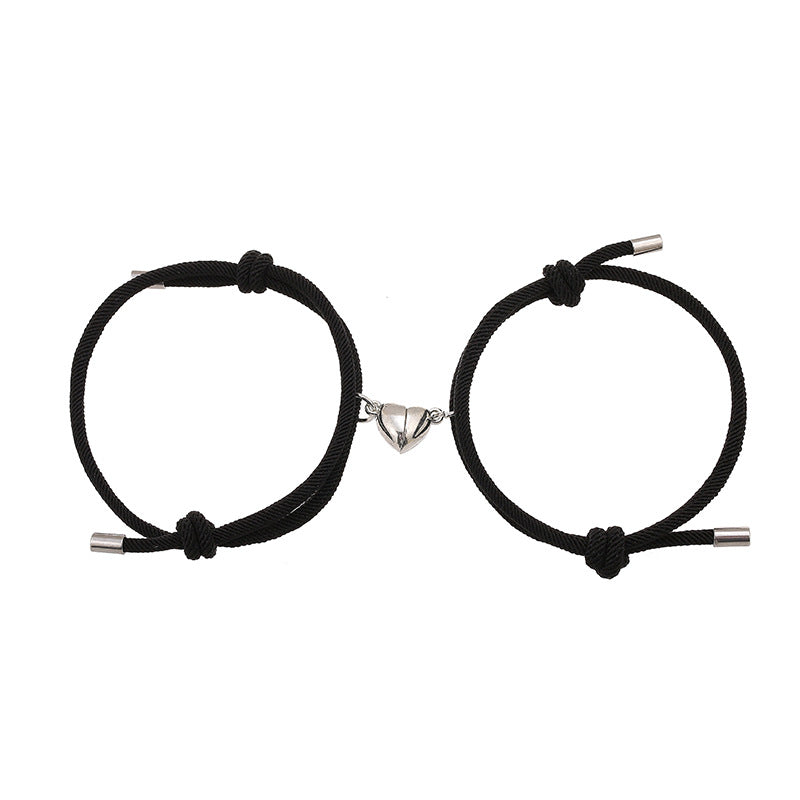 Simple Nylon Love Magnetic Bracelet