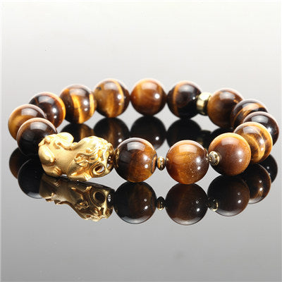 Yellow Tiger's Eye Alloy Brave Bracelet