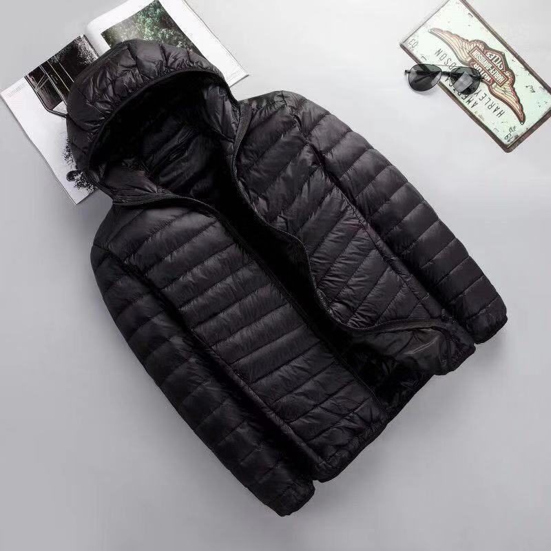 Lightweight Down Jacket Hooded Men Short - Minihomy