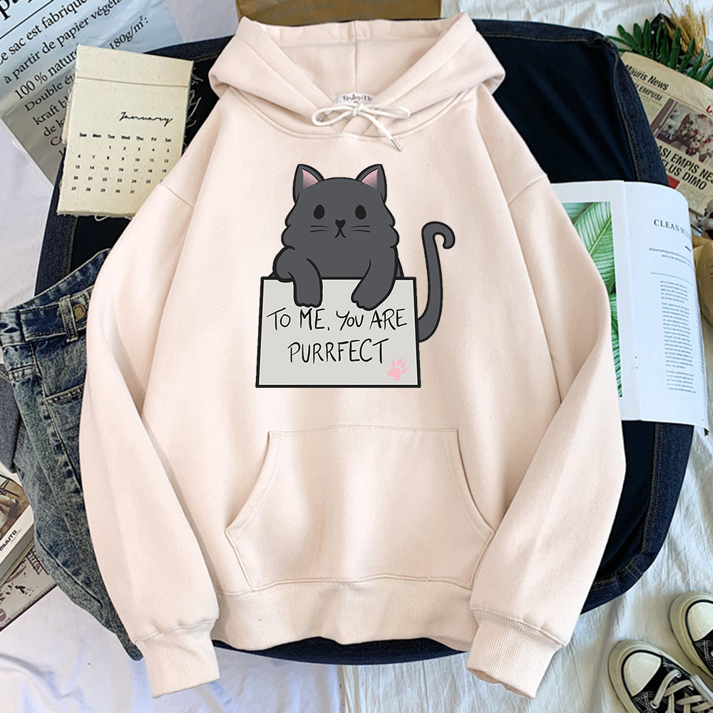 Girls Blank Solid Color Hoodie Sweater